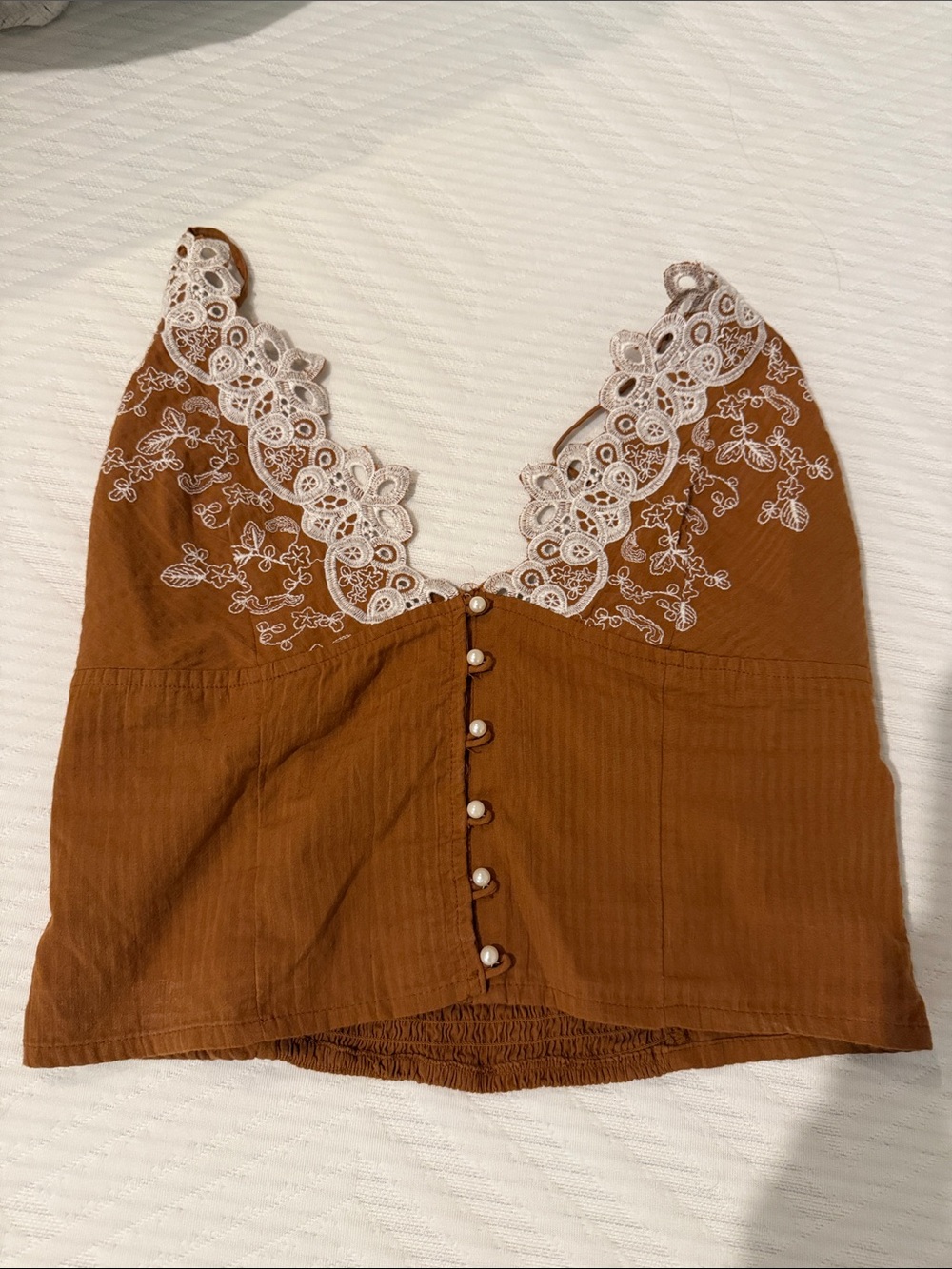 Intimately Free People Bustier Pearl Shirt